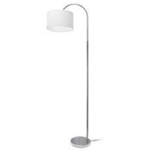 Star Brite Arched Floor Lamp Brushed Nickel Base & Pole with TC White shade ST1514725 - main